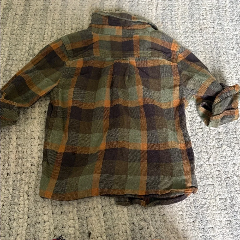 Tommy Bahama Green Navy and Brown Plaid Button-Up Shirt and Matching Pants - Picture 6 of 9